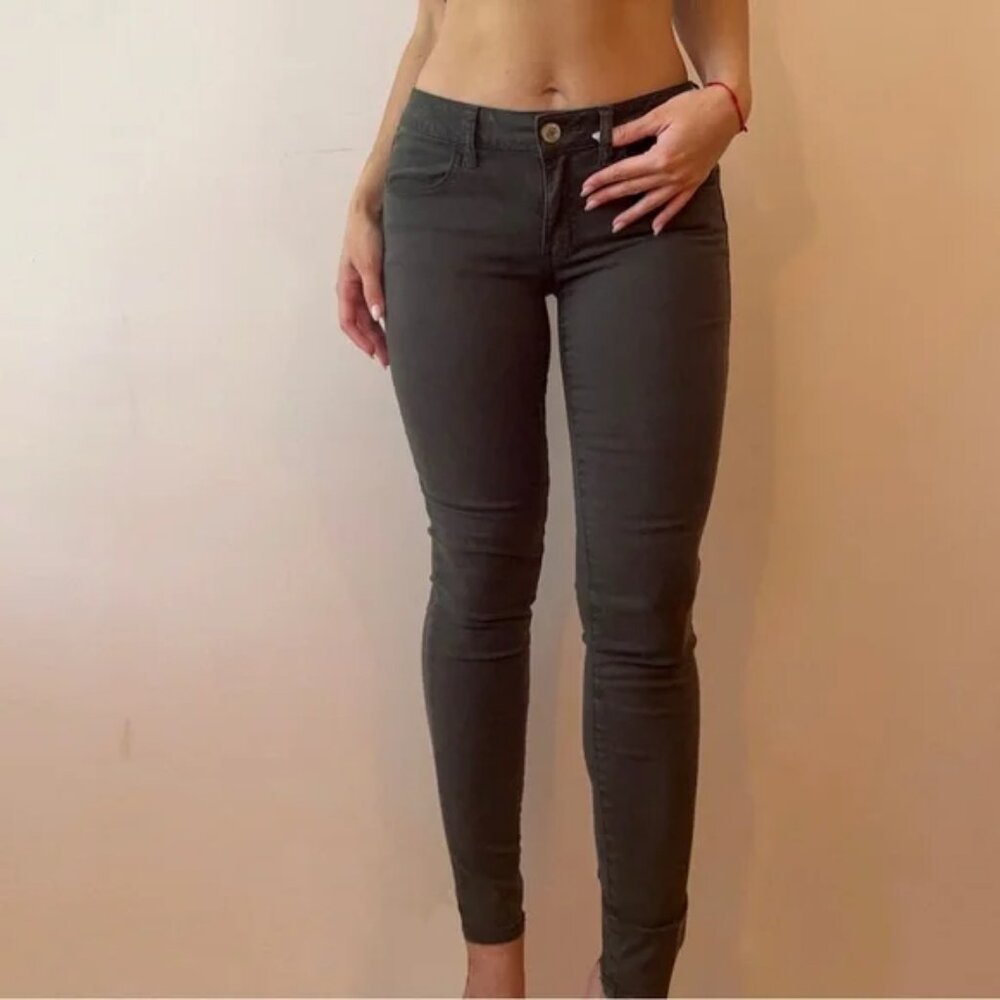 American Eagle Dark Green Super Stretch Jegging
